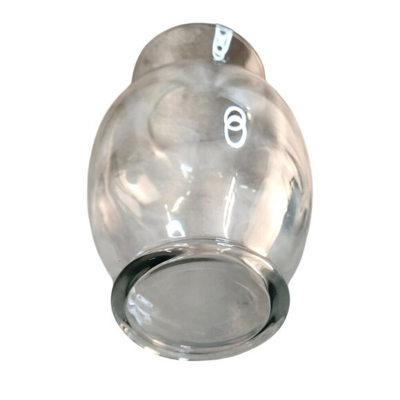 Clear Glass Gathering Vase With Flared Top & Rounded Base 11 Inches Tall Elegant - Picture 6 of 9